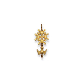 Hugenottenkreuz Anhänger in 18 Karat Gelbgold - 1158.03096/0001